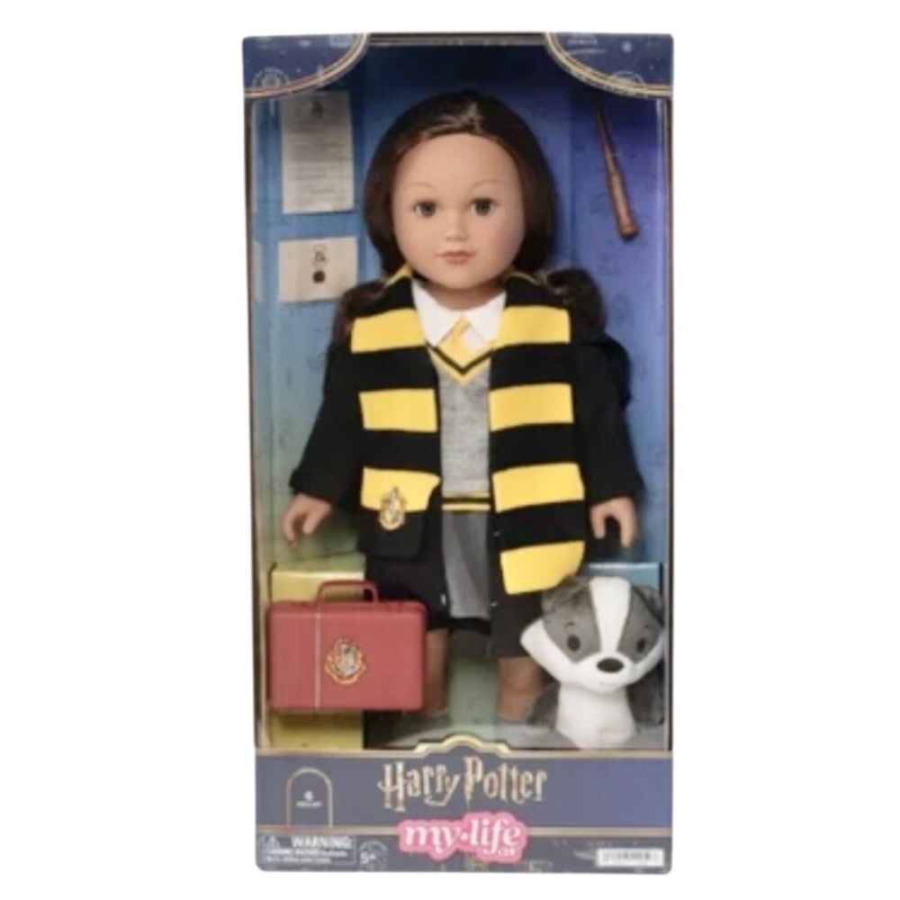 My Life As Harry Potter Hufflepuff Posable 18-inch Doll Brunette Hair Brown Eyes